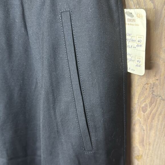 Vintage NWT Umberto Ginocchietti Midi Black Skirt - Picture 4 of 8